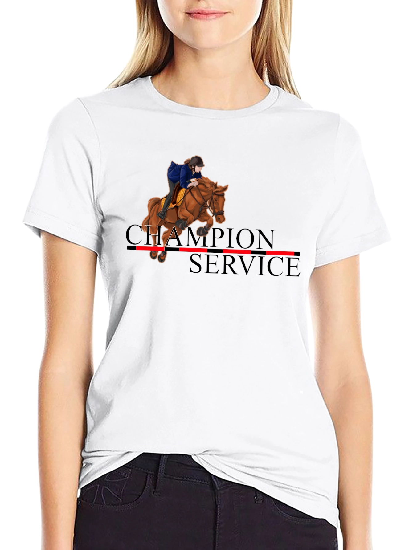 Equestrian Champion Service Black T-Shirt