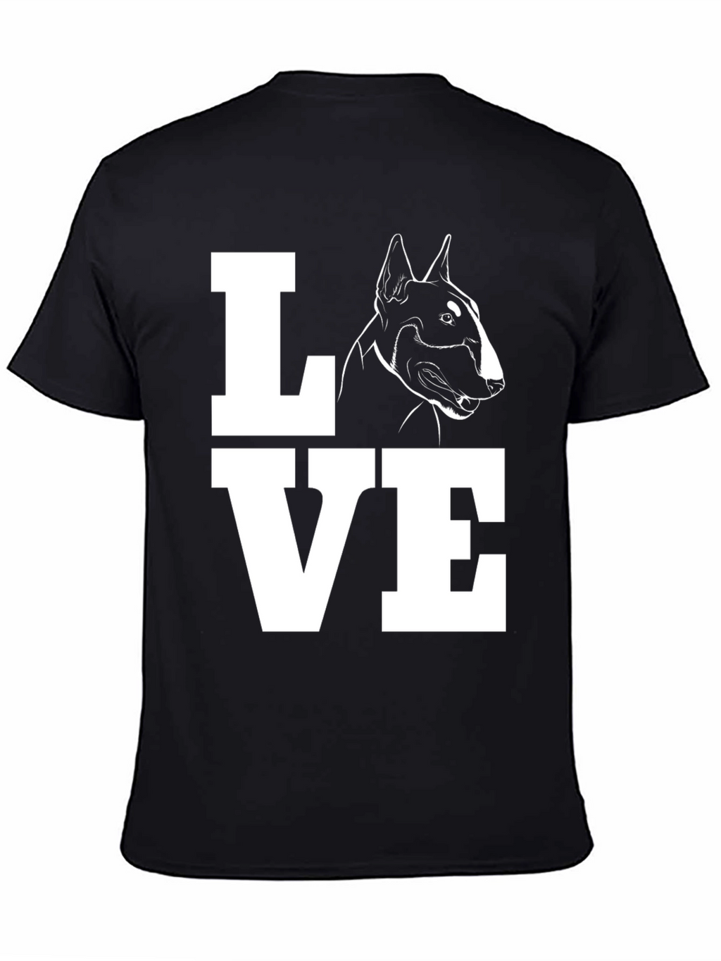 Bull Terrier Dog LOVE T-Shirt - Black