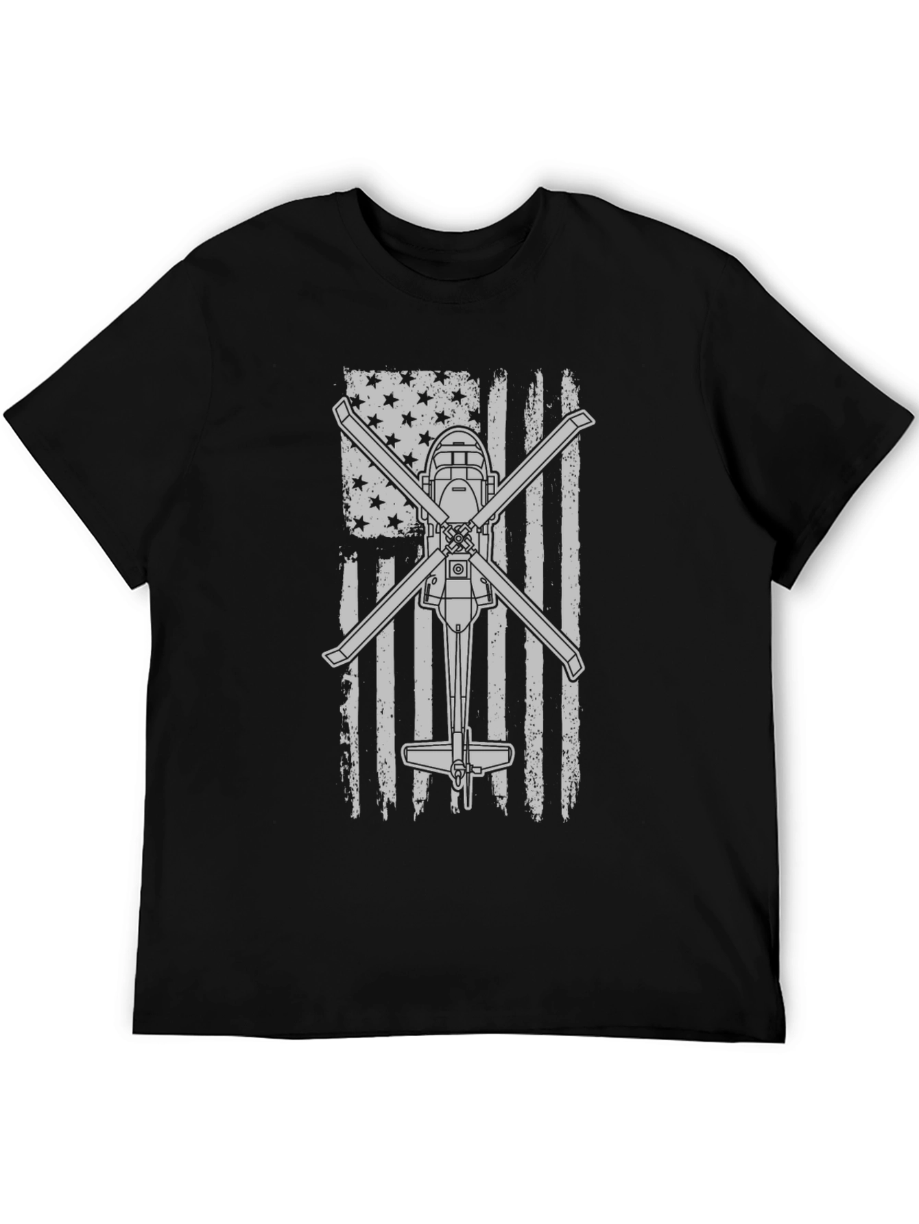 Helicopter American Flag Graphic Tee
