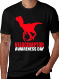 Velociraptor Awareness Day T-Shirt - Black