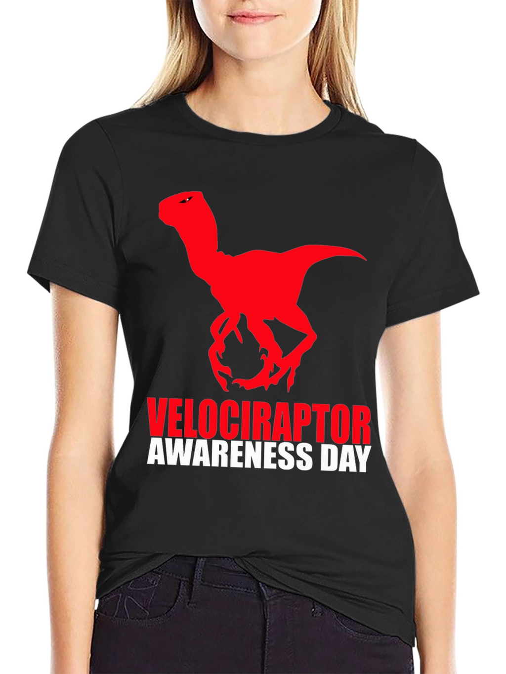 Velociraptor Awareness Day T-Shirt - Black