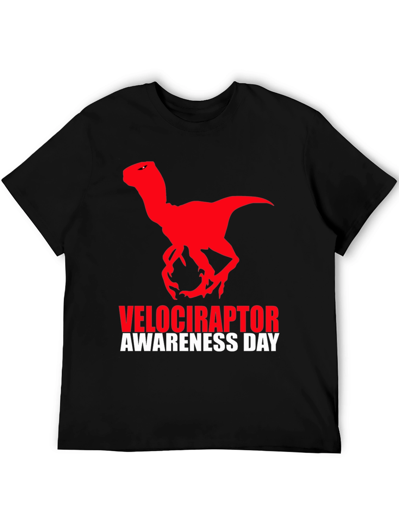 Velociraptor Awareness Day T-Shirt - Black