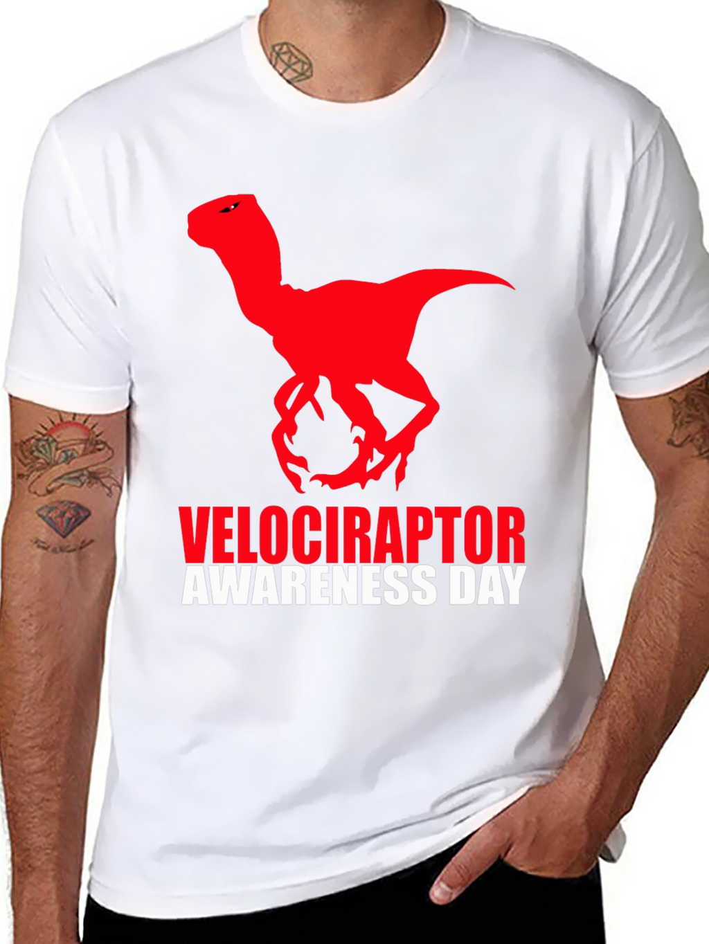 Velociraptor Awareness Day T-Shirt - Black
