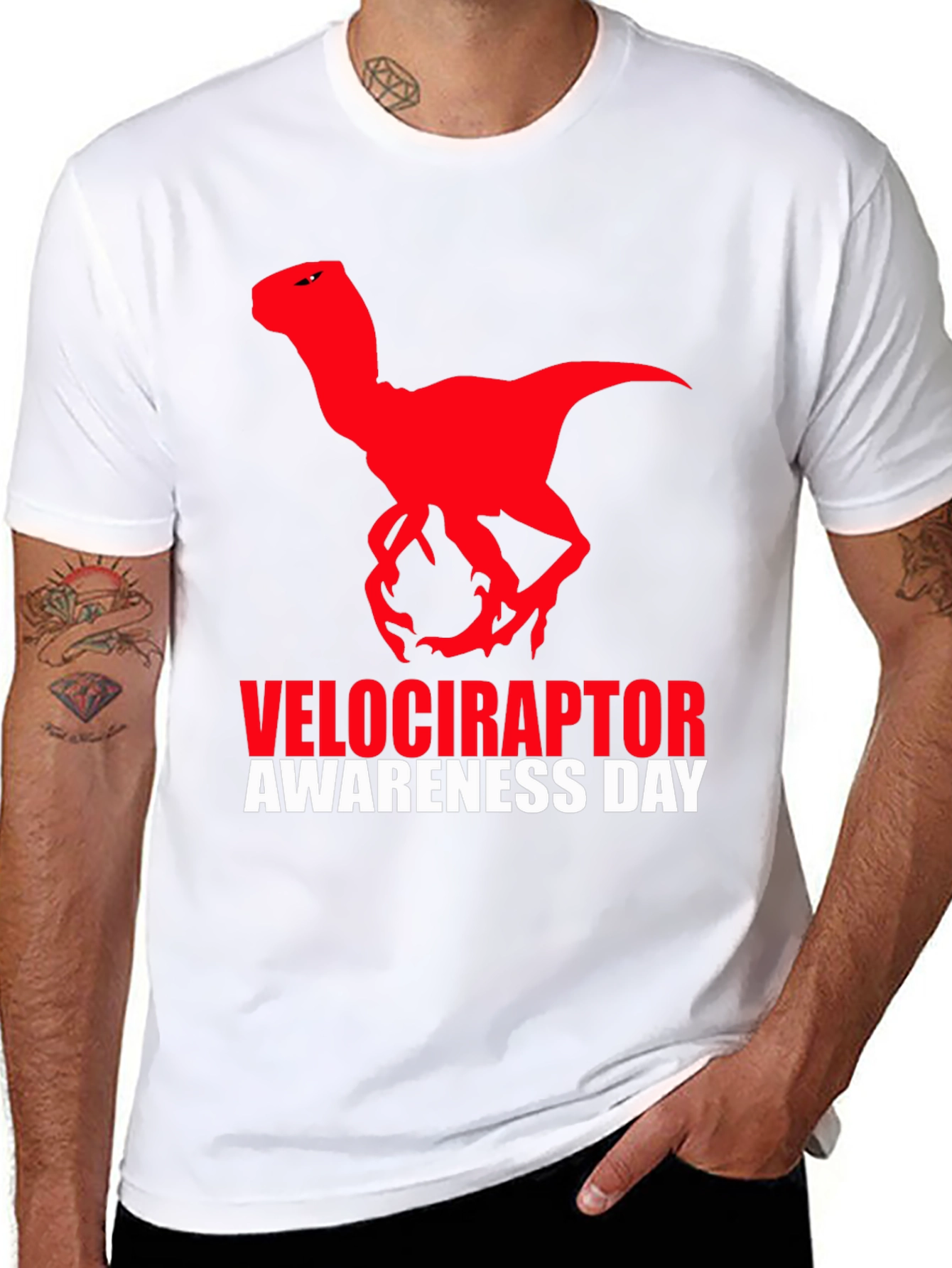Velociraptor Awareness Day T-Shirt - Black