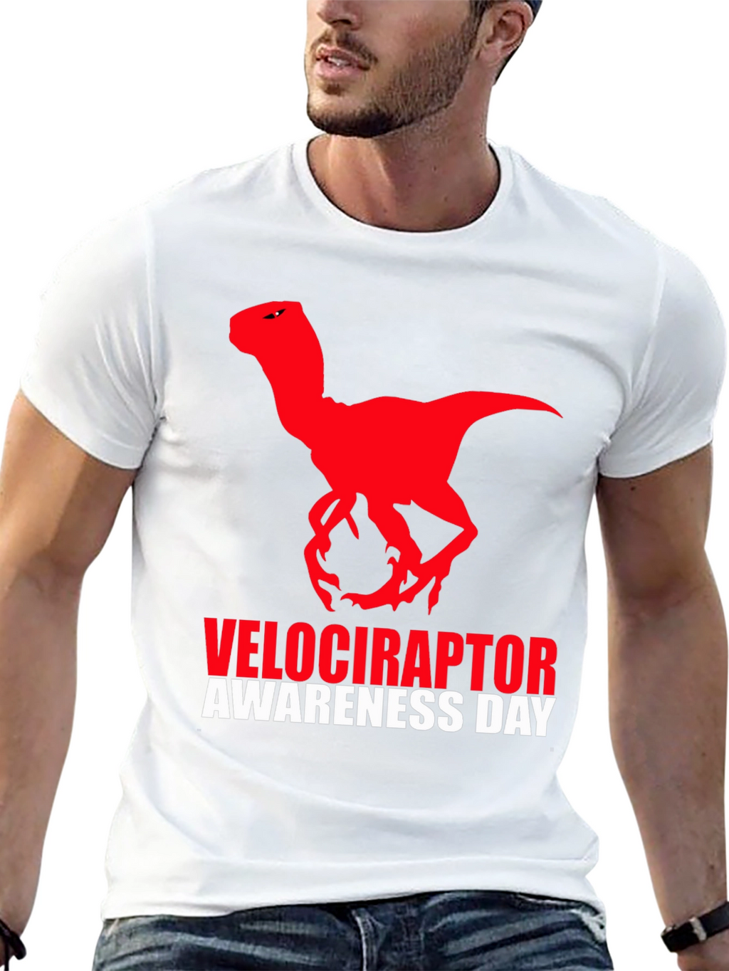 Velociraptor Awareness Day T-Shirt - Black
