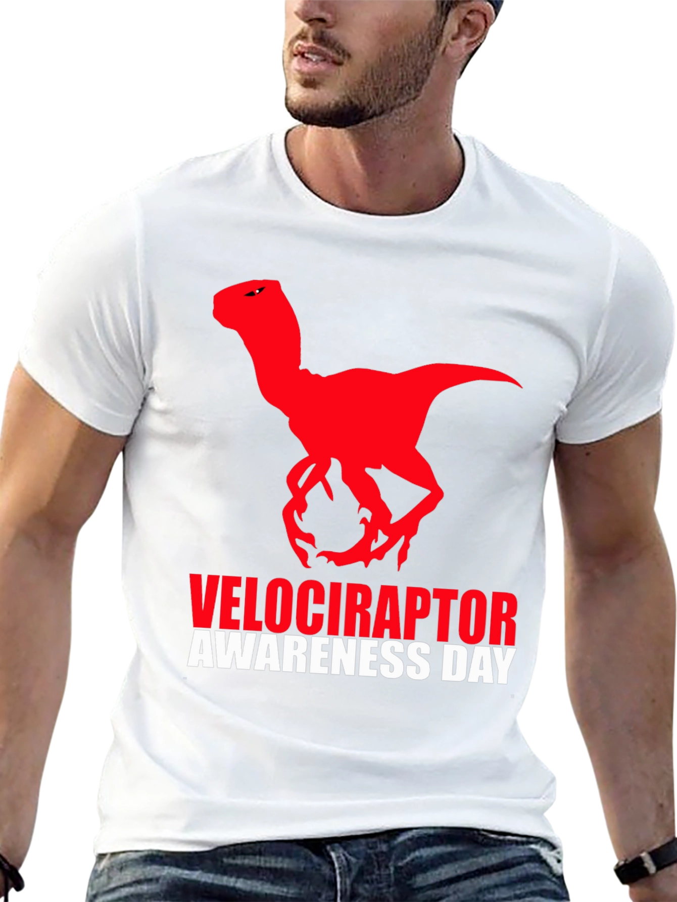 Velociraptor Awareness Day T-Shirt - Black