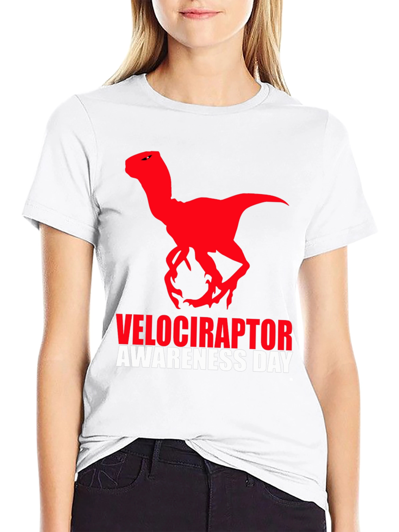 Velociraptor Awareness Day T-Shirt - Black