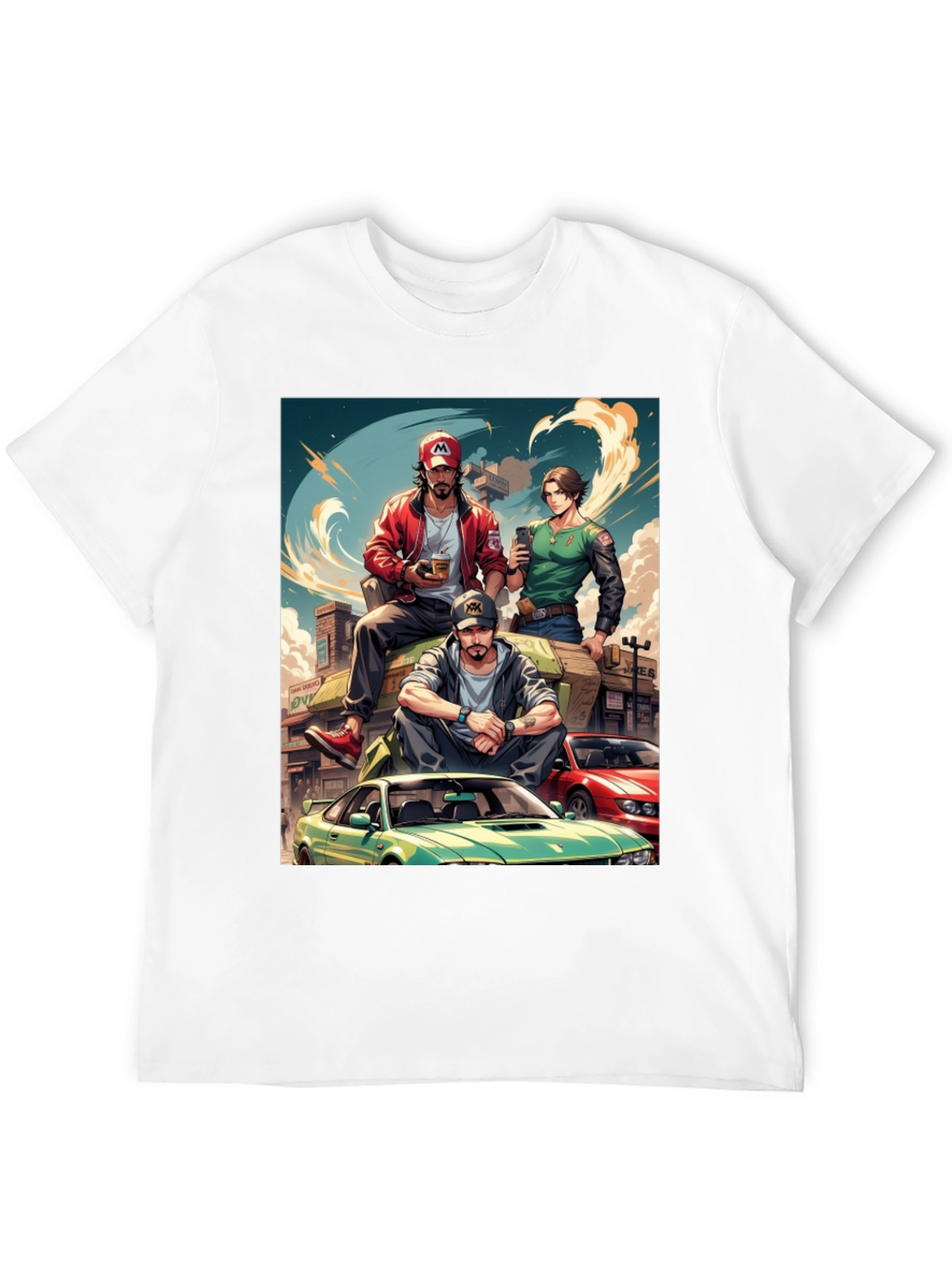 Anime Car Crew Black T-Shirt