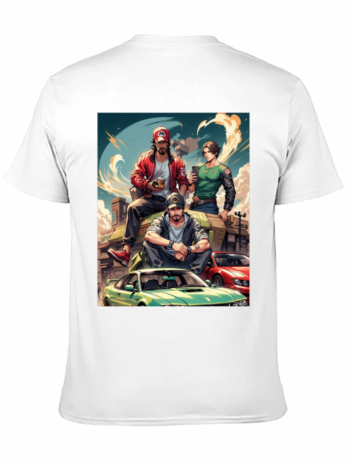 Anime Car Crew Black T-Shirt