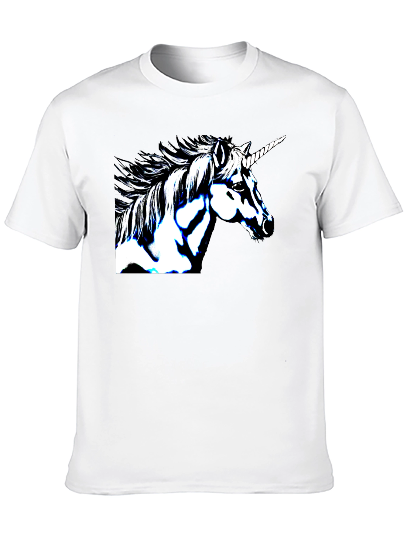Unicorn Graphic Print Black Tee Shirt