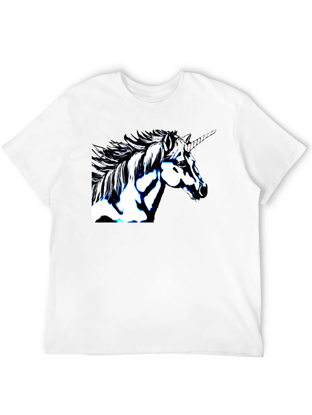 Unicorn Graphic Print Black Tee Shirt