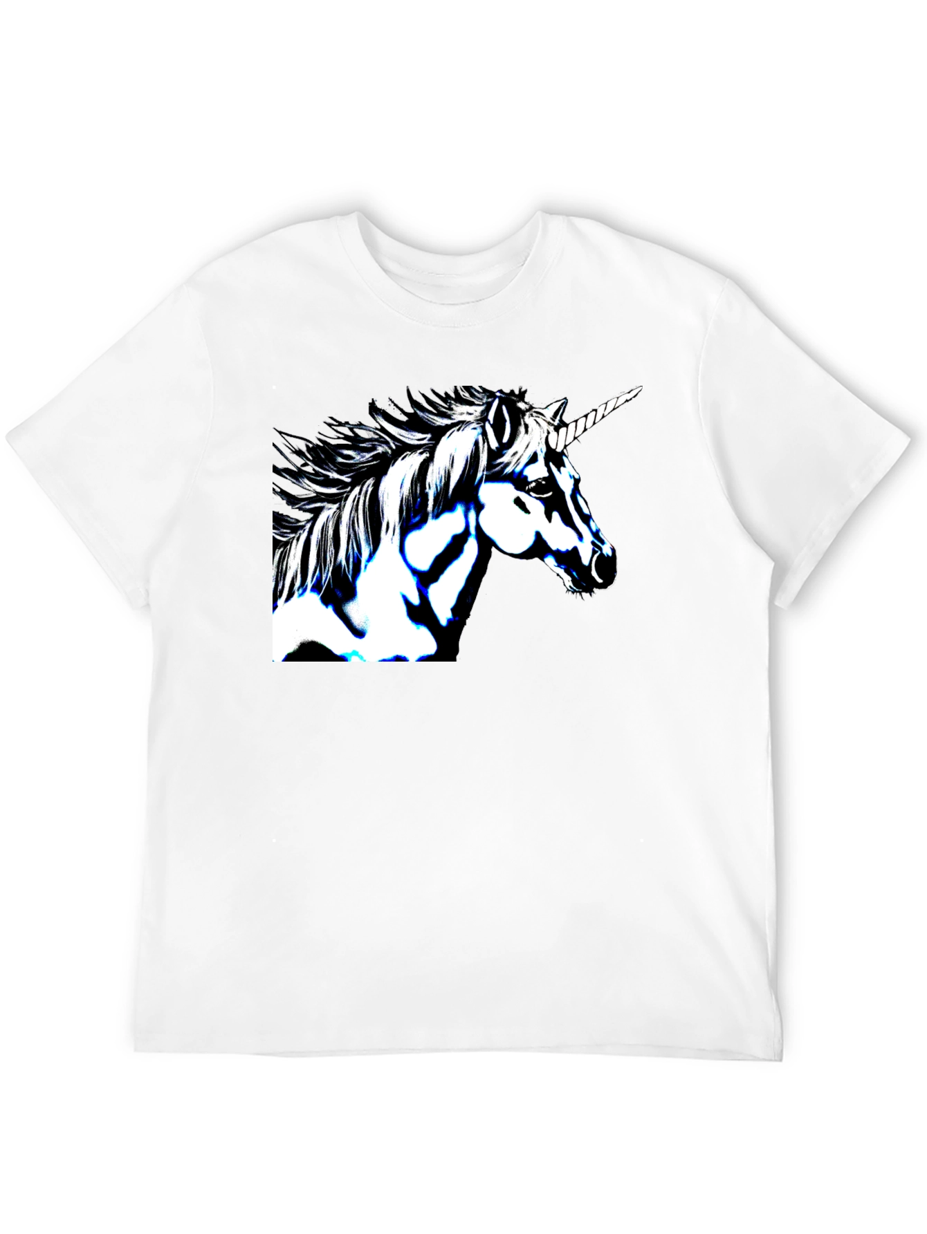 Unicorn Graphic Print Black Tee Shirt