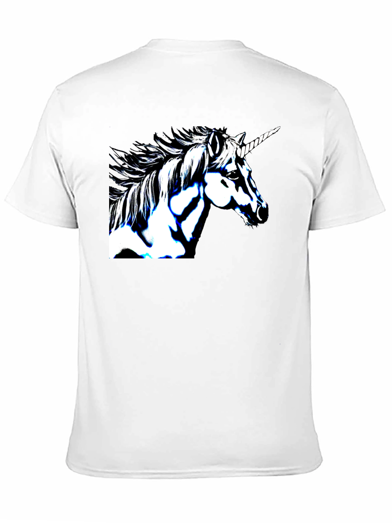 Unicorn Graphic Print Black Tee Shirt
