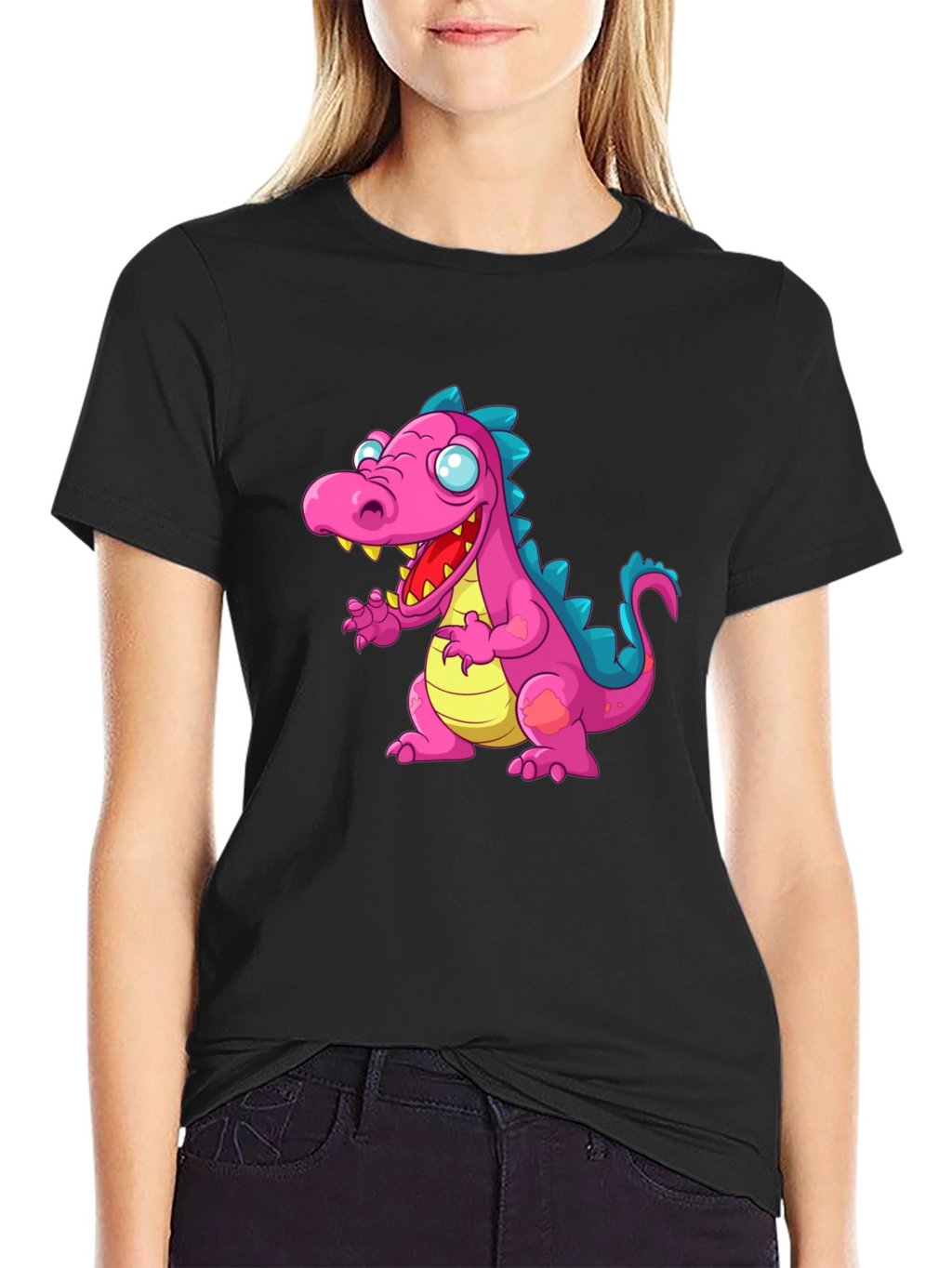 Dinosaur Graphic Tee - Mens Black T-Shirt