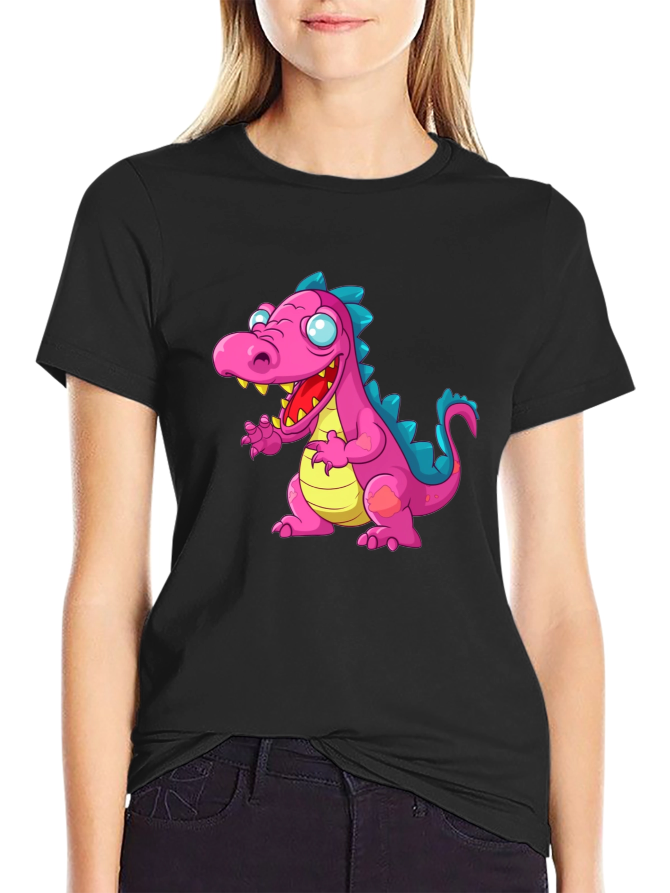 Dinosaur Graphic Tee - Mens Black T-Shirt