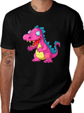 Dinosaur Graphic Tee - Mens Black T-Shirt