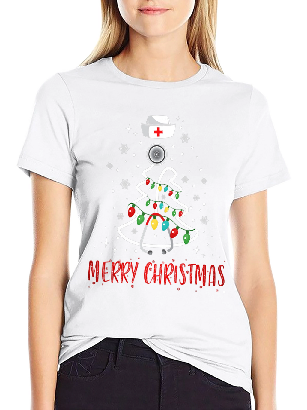 Nurse Christmas Tree T-Shirt - Merry Christmas Tee