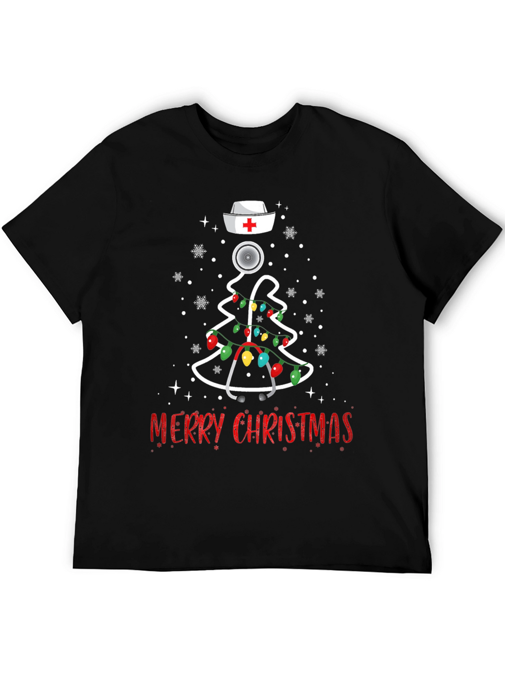 Nurse Christmas Tree T-Shirt - Merry Christmas Tee