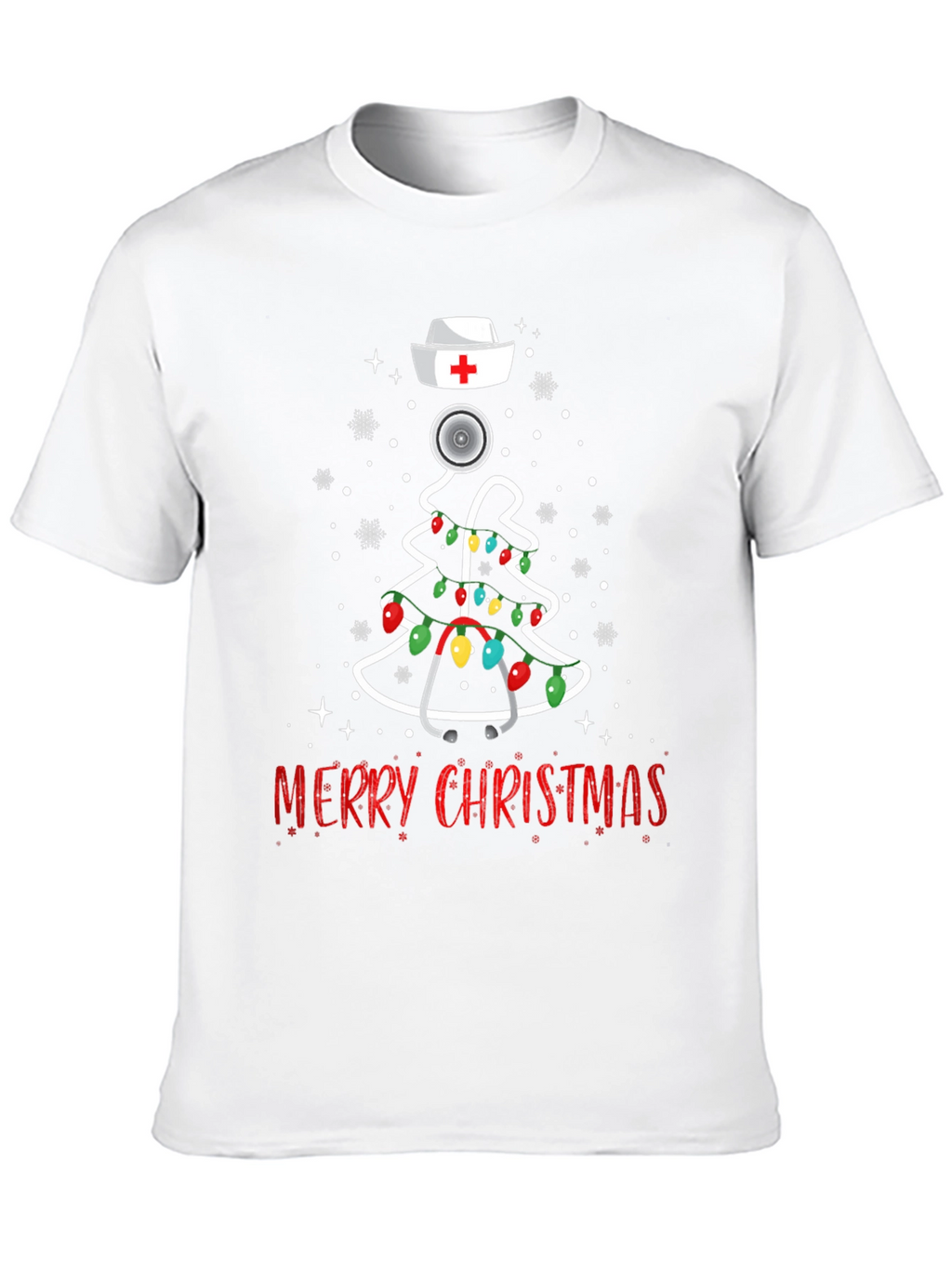 Nurse Christmas Tree T-Shirt - Merry Christmas Tee