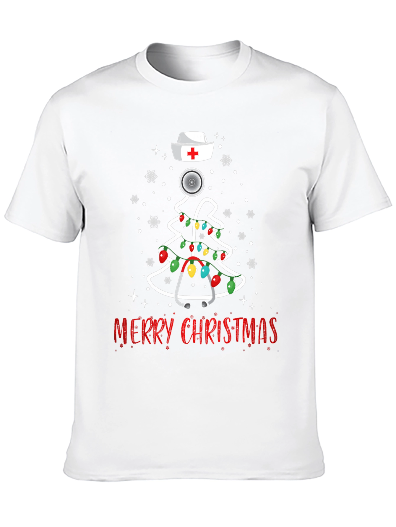 Nurse Christmas Tree T-Shirt - Merry Christmas Tee