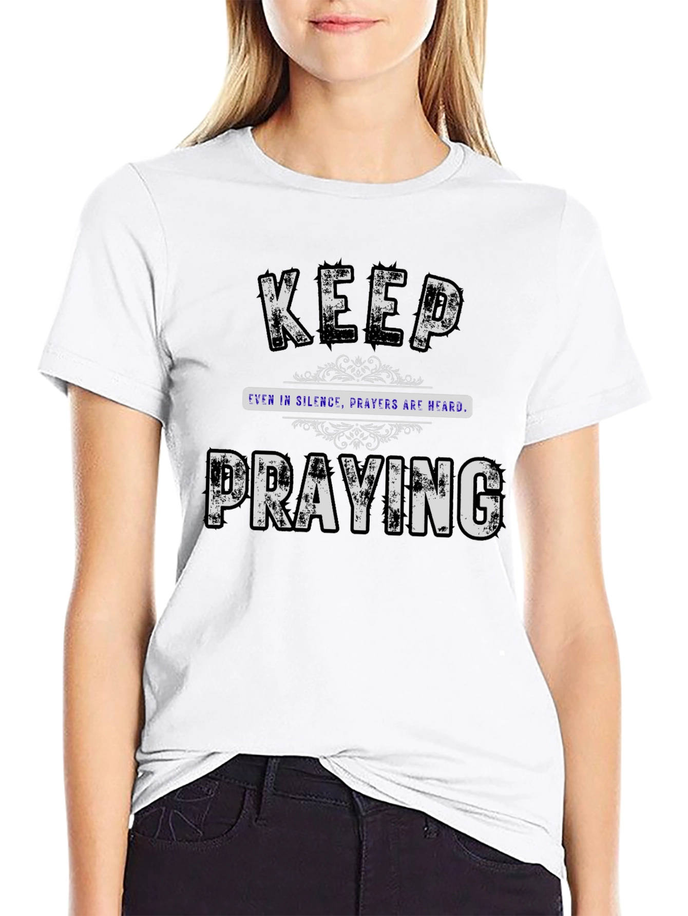 Keep Praying Graphic Tee - Black