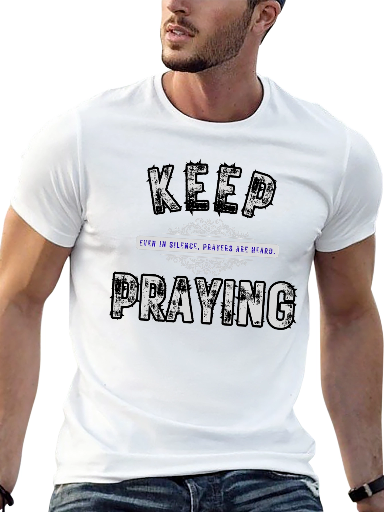 Keep Praying Graphic Tee - Black