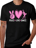 Peace Love Dance Graphic T-Shirt