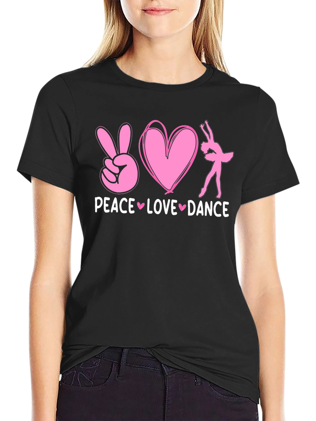 Peace Love Dance Graphic T-Shirt