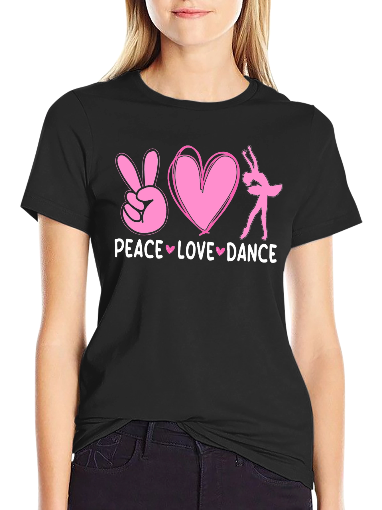 Peace Love Dance Graphic T-Shirt