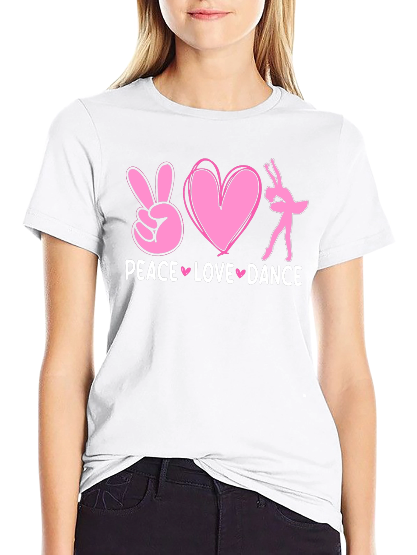 Peace Love Dance Graphic T-Shirt