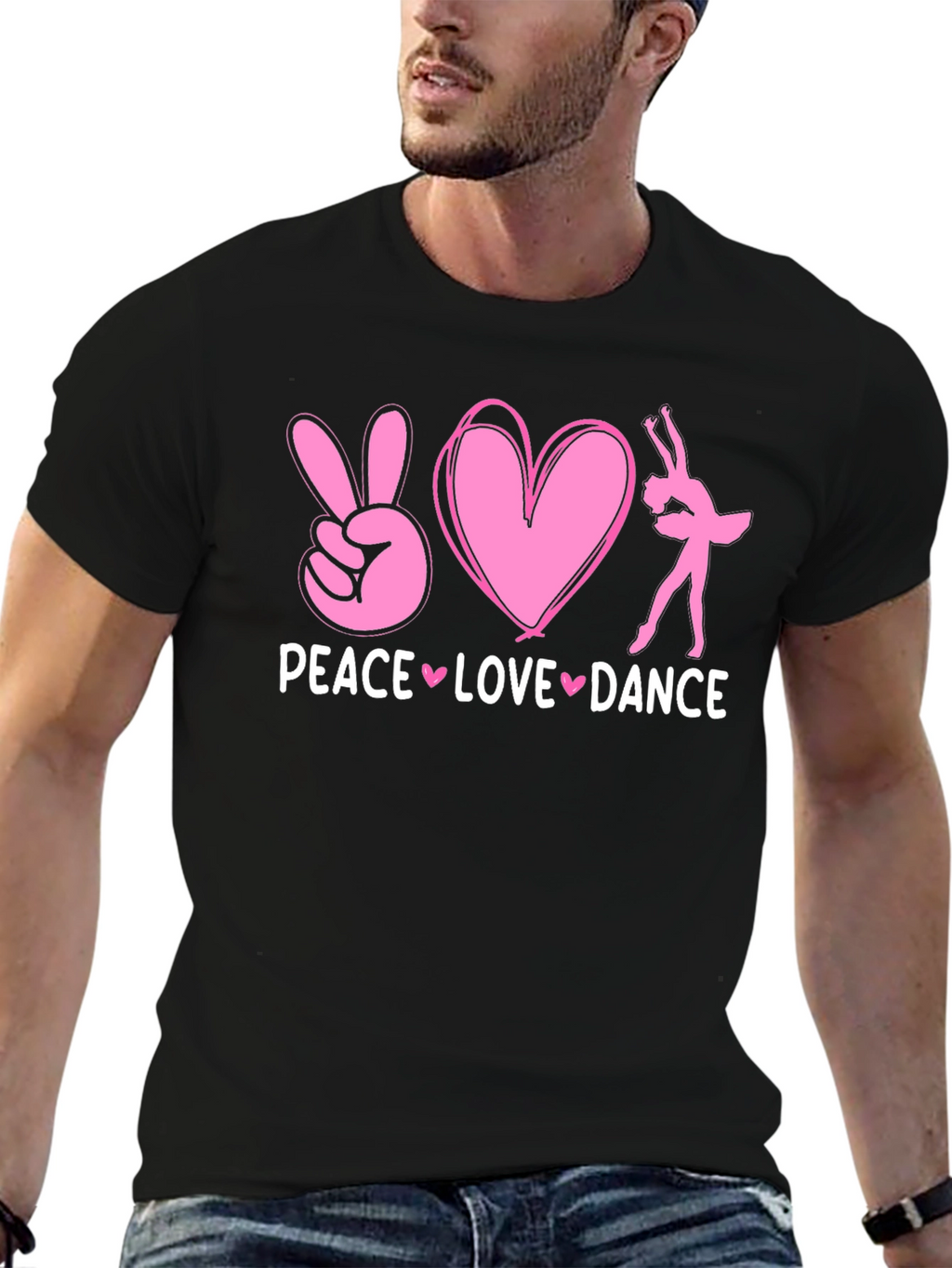 Peace Love Dance Graphic T-Shirt