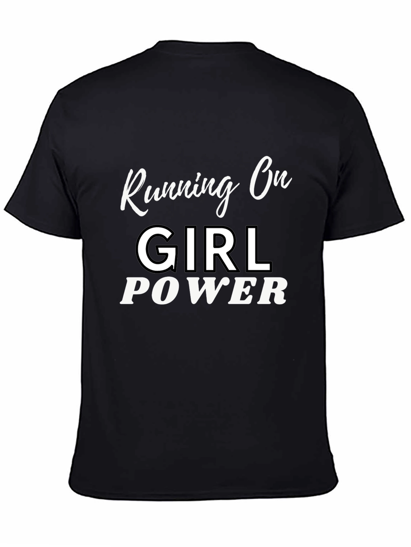 Girl Power Graphic Tee - Black Cotton T-Shirt