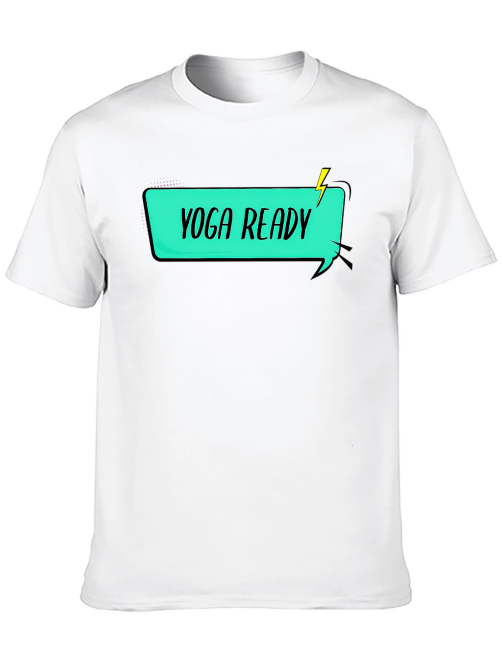 Yoga Ready Graphic Tee - Black Cotton T-Shirt