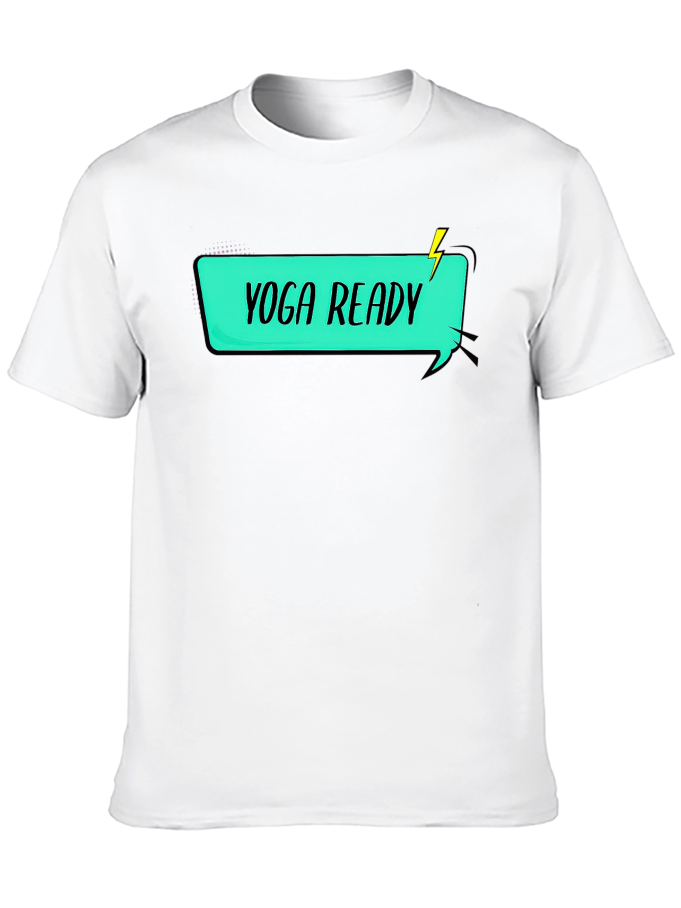 Yoga Ready Graphic Tee - Black Cotton T-Shirt
