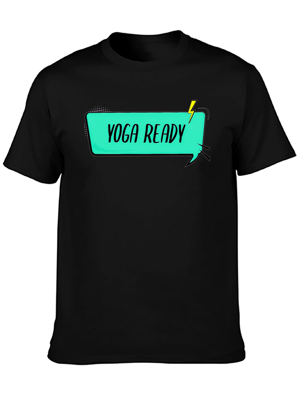 Yoga Ready Graphic Tee - Black Cotton T-Shirt