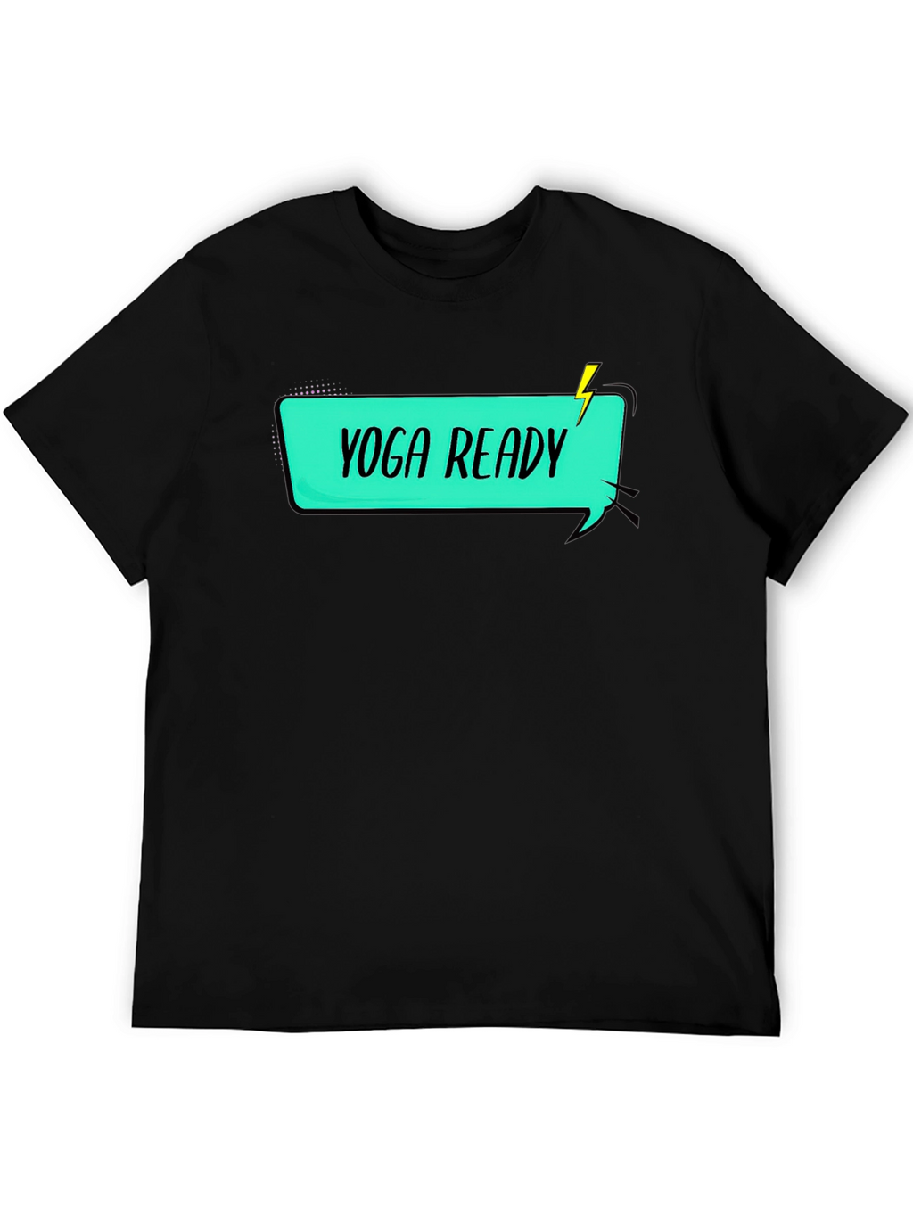 Yoga Ready Graphic Tee - Black Cotton T-Shirt