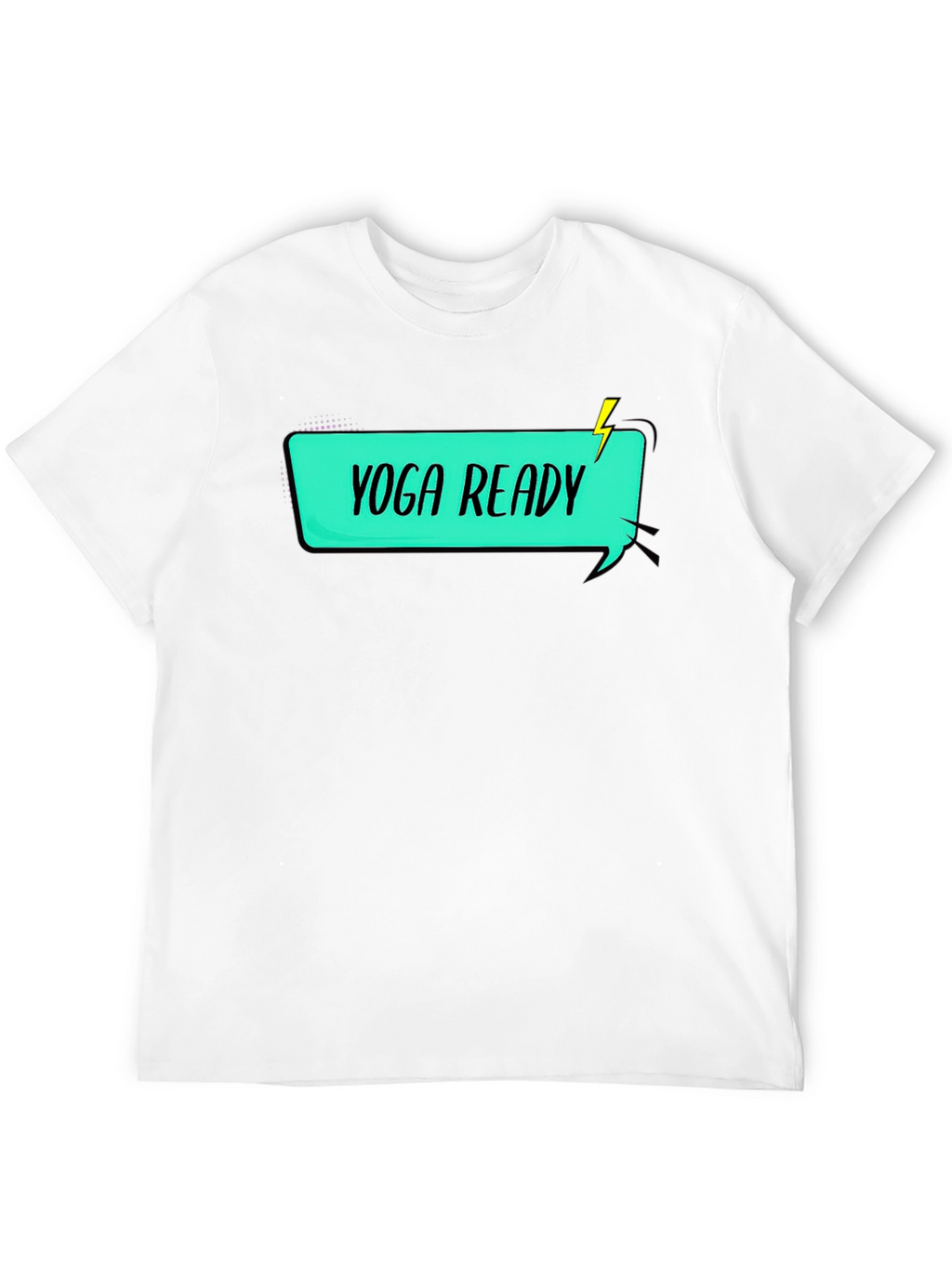 Yoga Ready Graphic Tee - Black Cotton T-Shirt