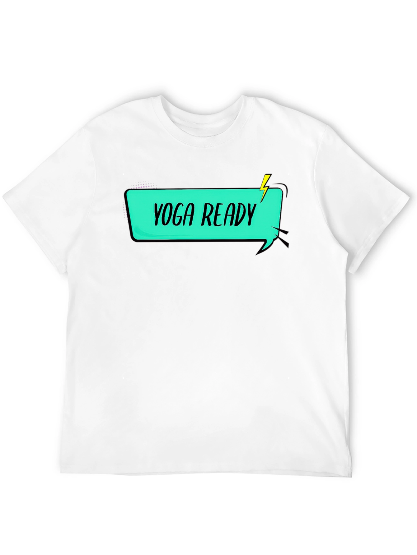 Yoga Ready Graphic Tee - Black Cotton T-Shirt