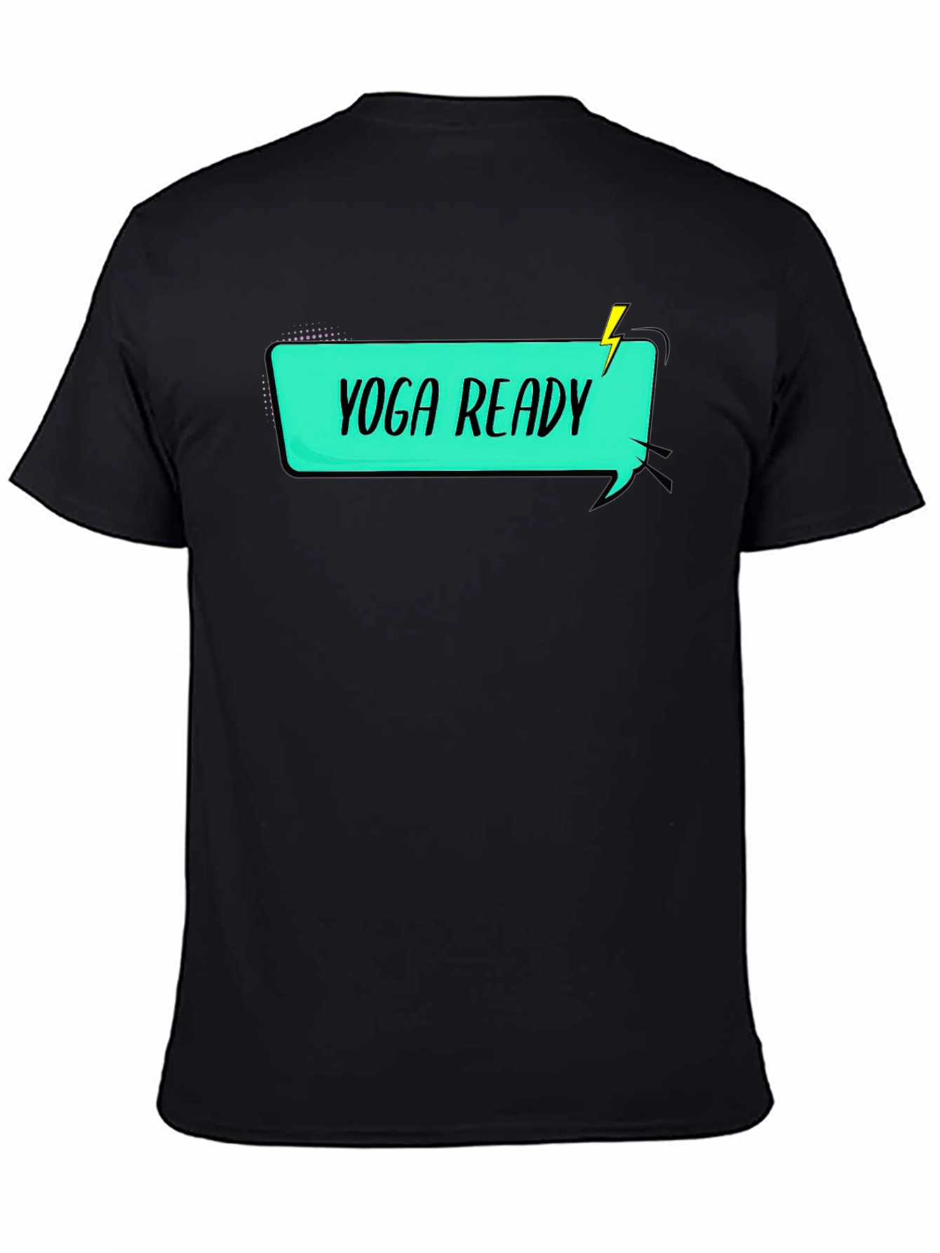 Yoga Ready Graphic Tee - Black Cotton T-Shirt