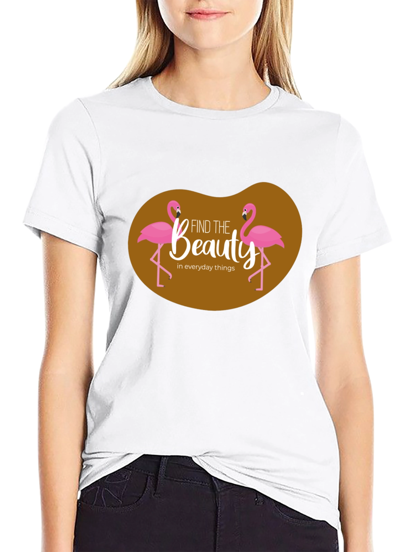 Find Beauty Flamingo Graphic T-Shirt