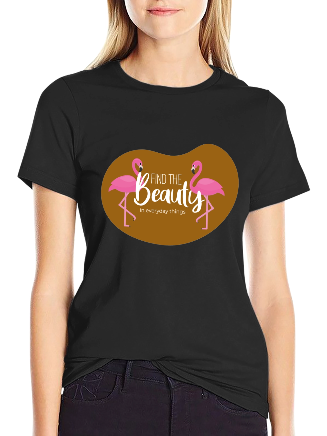 Find Beauty Flamingo Graphic T-Shirt