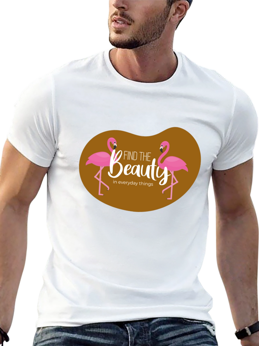 Find Beauty Flamingo Graphic T-Shirt