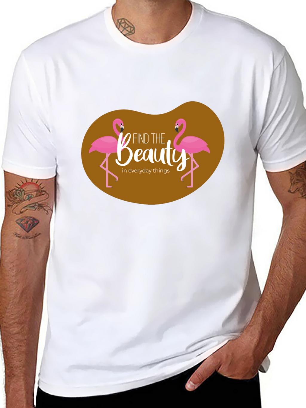 Find Beauty Flamingo Graphic T-Shirt