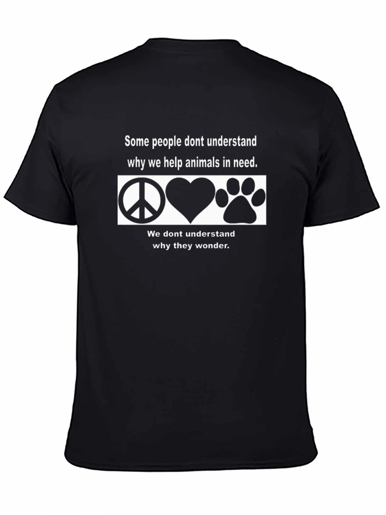 Animal Lover Peace Heart Paw Graphic Tee
