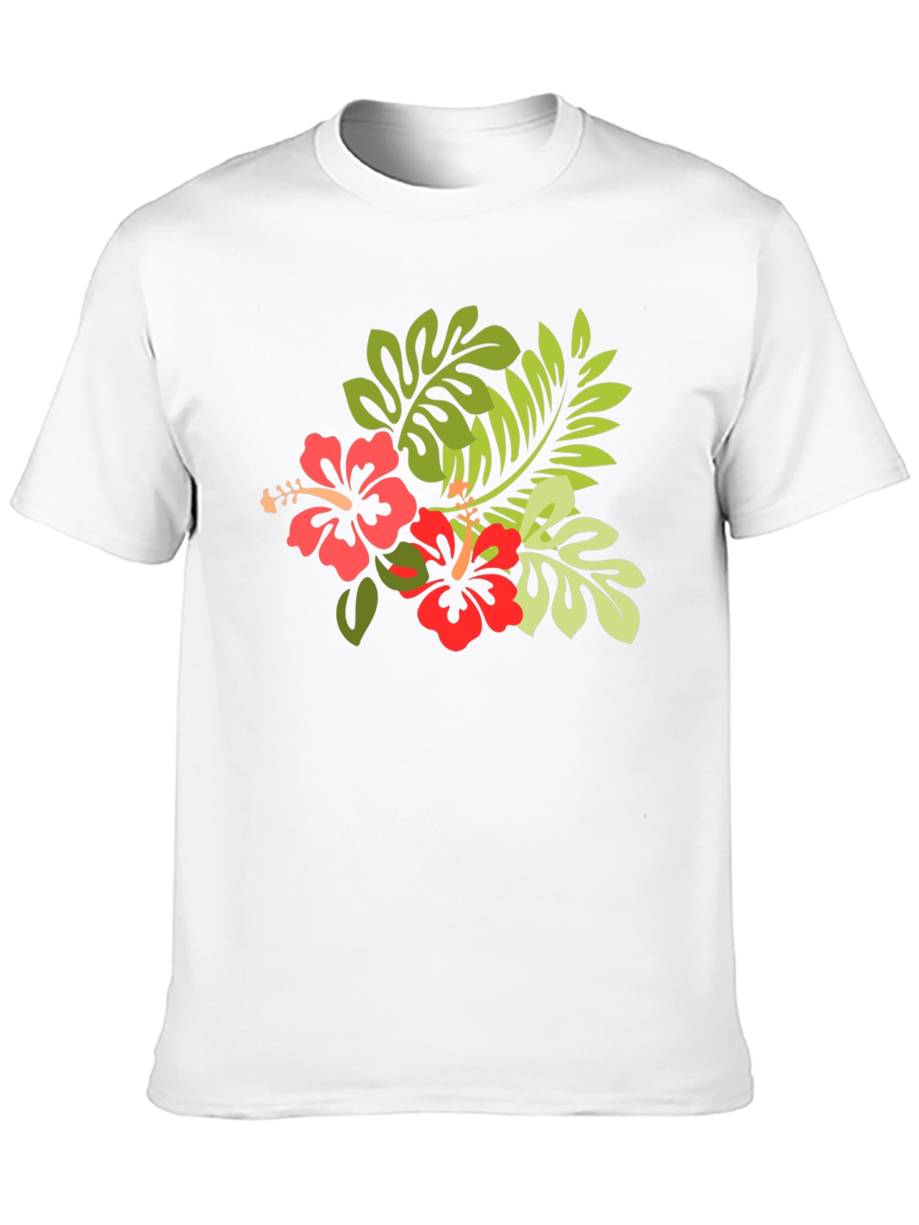 Tropical Hibiscus T-Shirt - Black