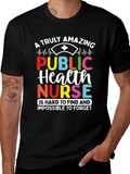 Amazing Public Health Nurse Graphic T-Shirt