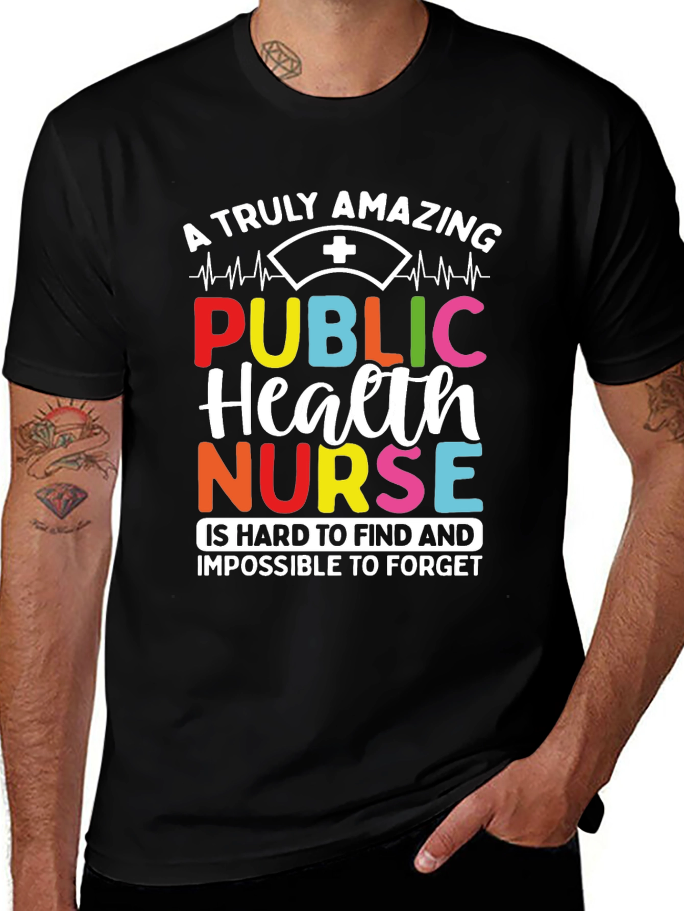 Amazing Public Health Nurse Graphic T-Shirt