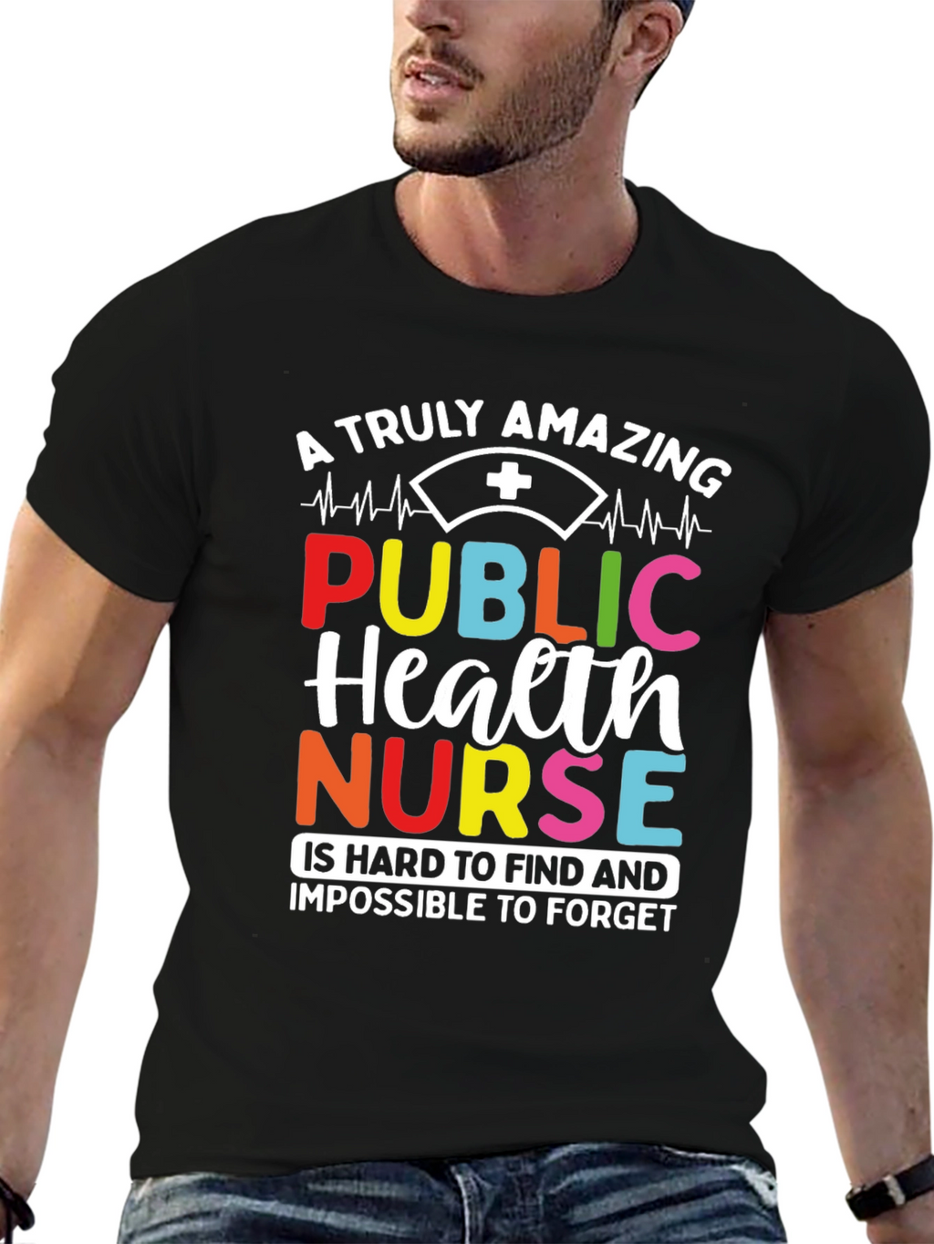 Amazing Public Health Nurse Graphic T-Shirt