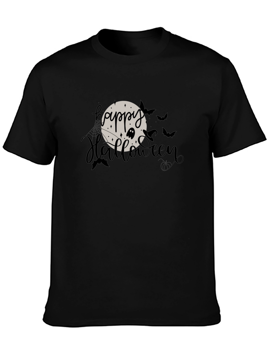 Happy Halloween Graphic T-Shirt - Black