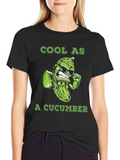 Cool as a Cucumber T-Shirt - Funny Graphic Tee